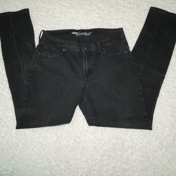 Creased Black Washed Jeans - Picture 1 of 4